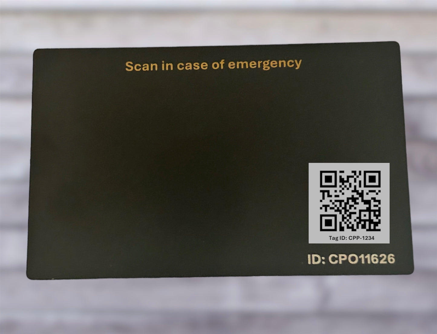 Clawpurr Pet Owner Emergency Black Card backed by patent-pending software features